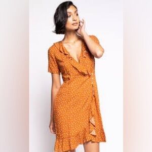 Pink Martini Terracotta Ruffle Mini Dress